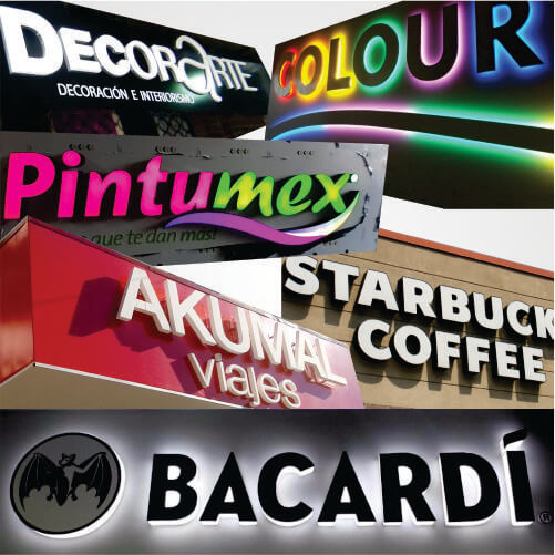 Letras 3D y letras tipo canal