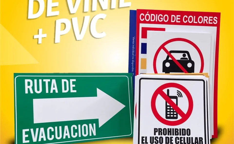 Letreros de vinil y PVC para se&ntilde;alizaci&oacute;n comercial e industrial